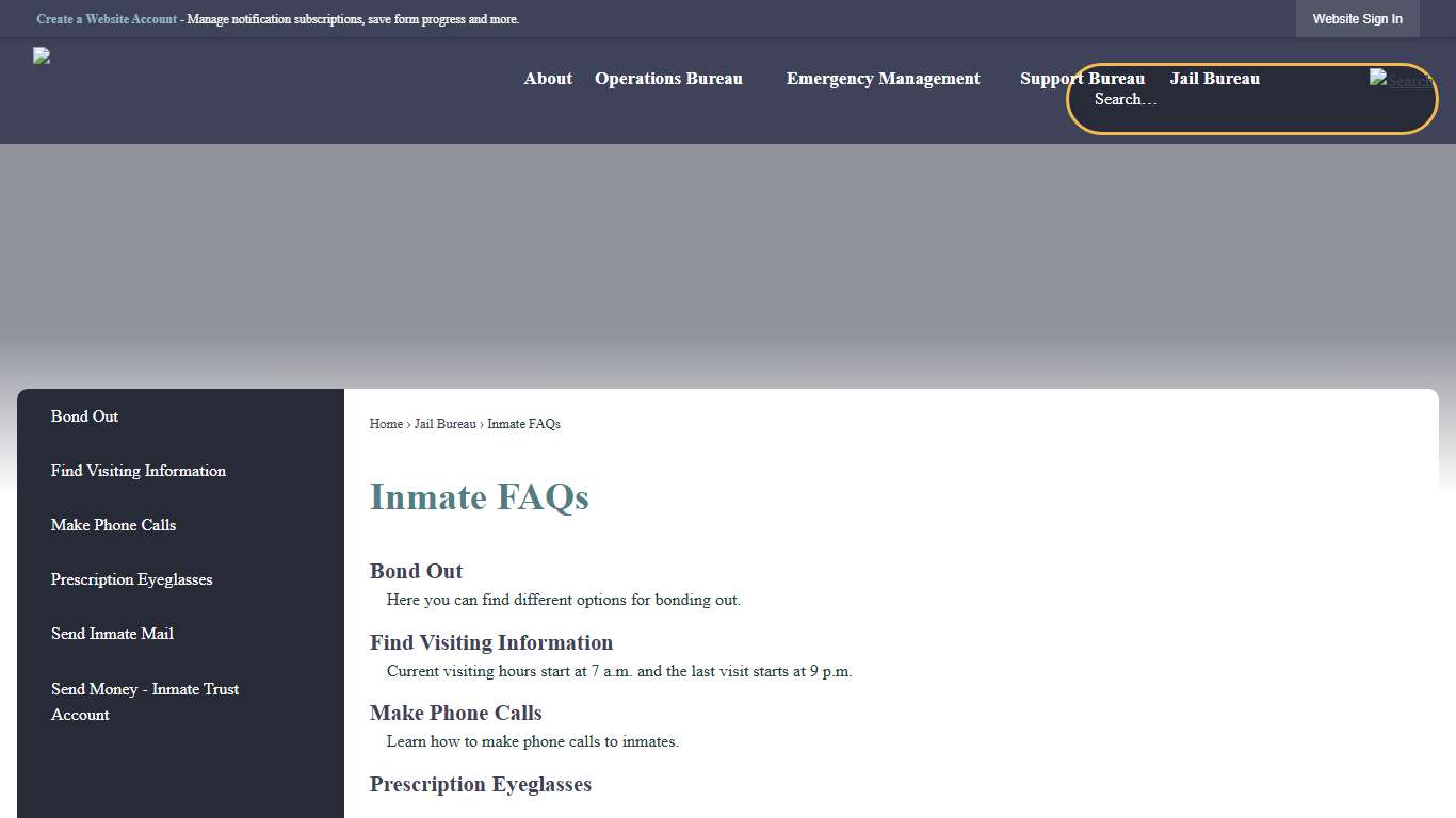 Inmate FAQs | Kootenai County Sheriff, ID